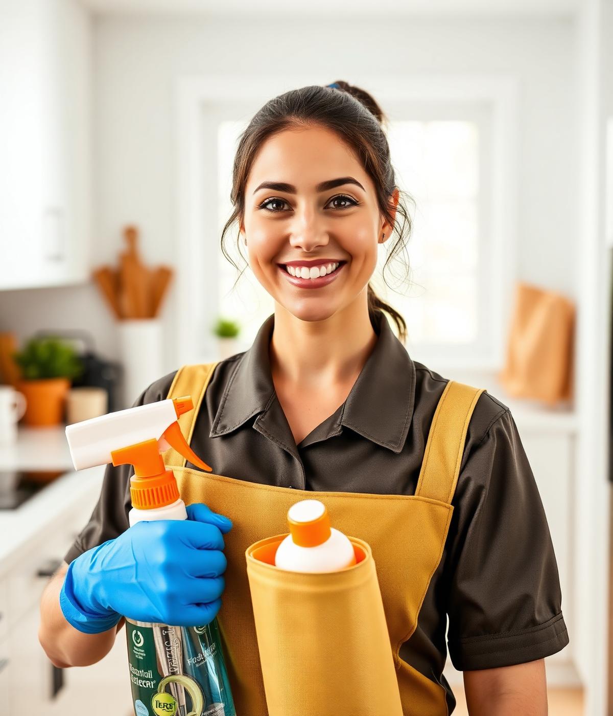 Friendly CozyHome cleaner ready to help