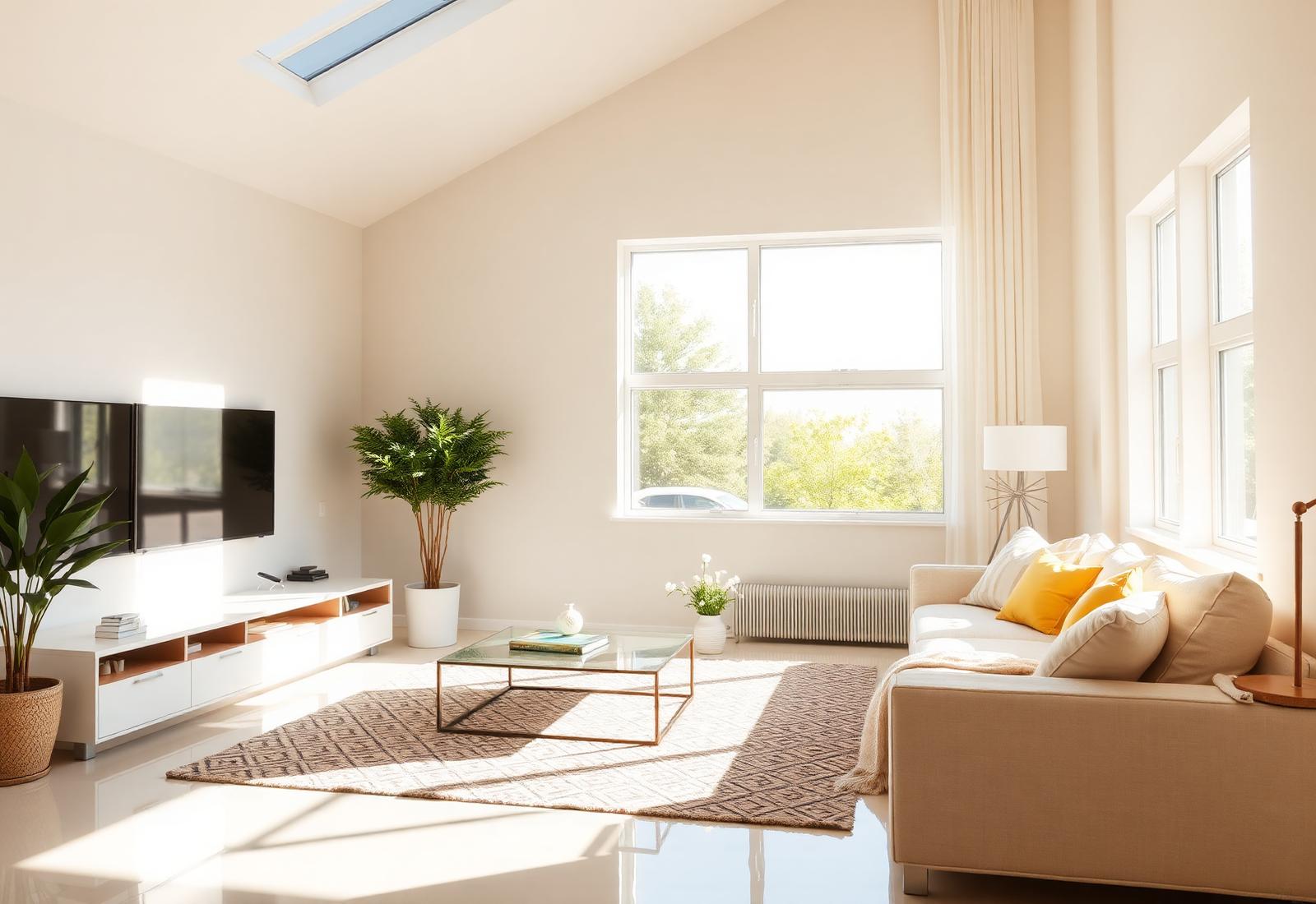 Sparkling clean modern living room in Valencia